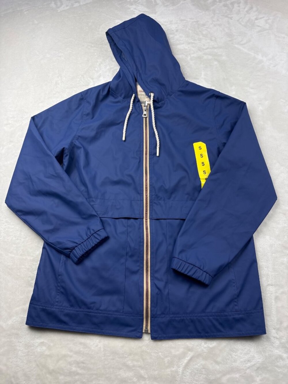Weatherproof Vintage Blue Hooded Jacket S Small Polyester Lightweight Raincoat
